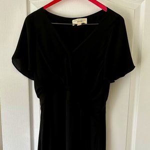 Papercrown Bridesmaid Black Maxi Wrap Dress